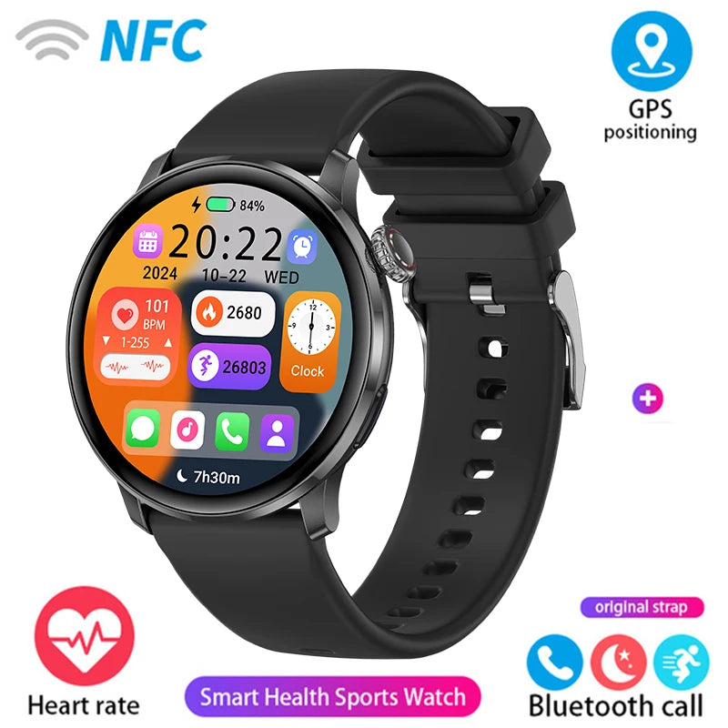 Silica Gel Waterproof Android Round Shape Bluetooth Smartwatch