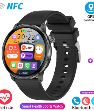 Silica Gel Waterproof Android Round Shape Bluetooth Smartwatch
