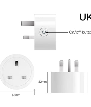 Moes Plastic Panel Voice Remote Control Smart Power Socket Plug