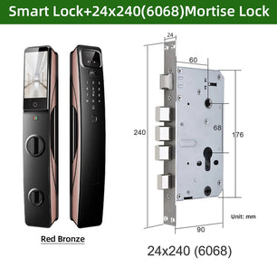 Aluminium Alloy Digital Fingerprint WIFI Reversible Smart Lock