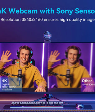 8 Mega Pixel Plastic 1080P 60FPS 4K Streaming Web Camera