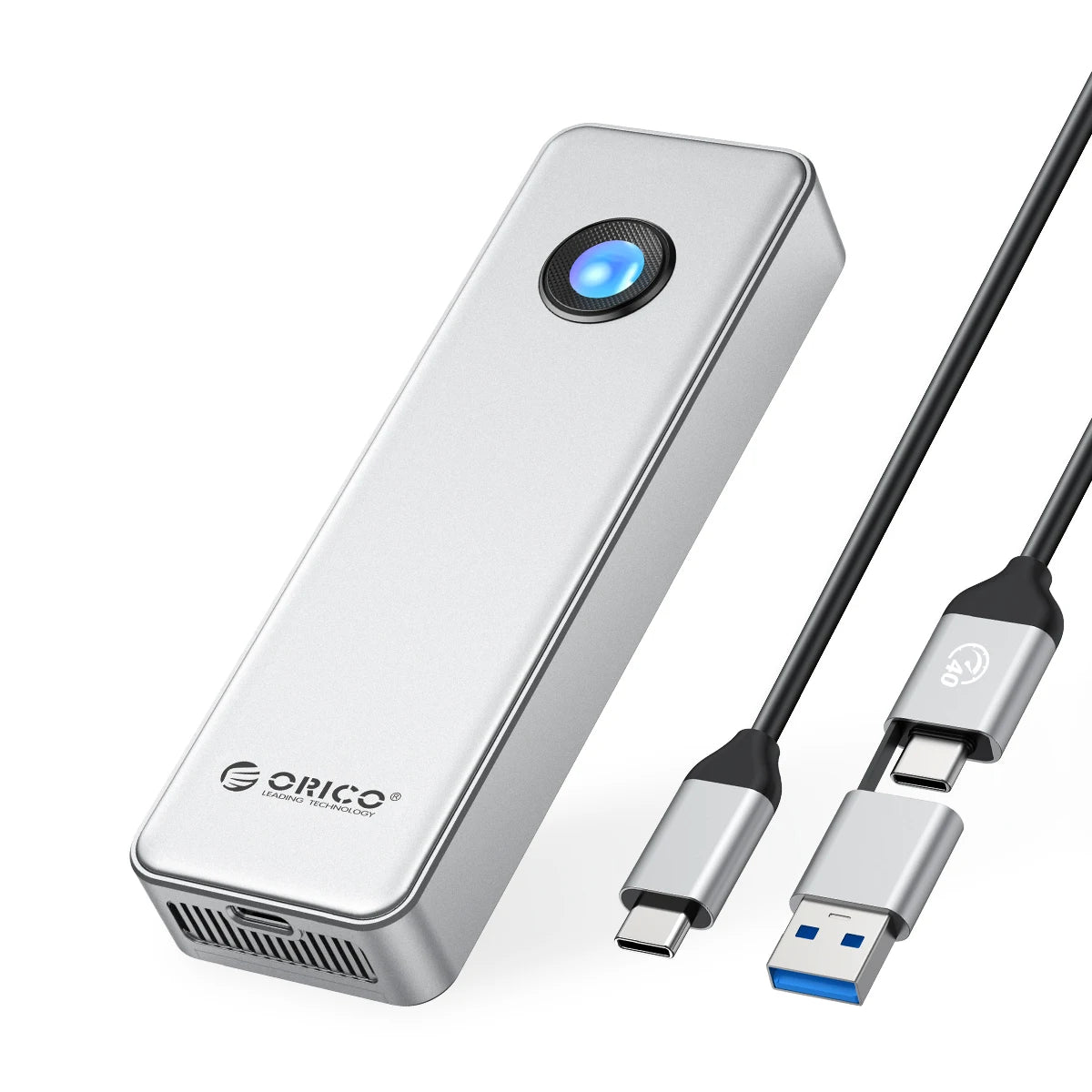 40Gbps M.2 NVMe Cooling Fan High Speed External SSD Enclosure