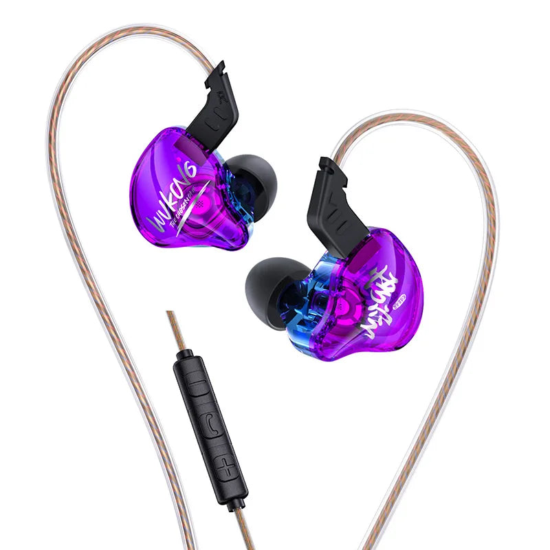 PVC Wired Dynamic IEM Cable Monitor Earphones For Sleeping