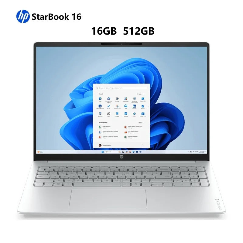 HP AMD Ryzen 7 H 255 16GB RAM 512GB SSD 16 Inch Laptop