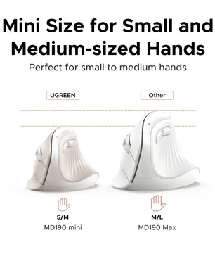 Ugreen Wireless 2.4G 4000DPI Bluetooth Small Vertical Mouse