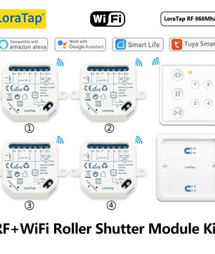 LoraTap 240V Plastic Automatic WiFi Roller Shutters Curtains Module