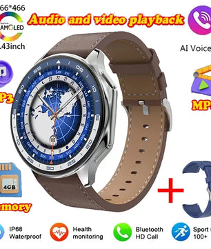 Silica Gel Waterproof Large Memory Android Round Shape Smartwatch