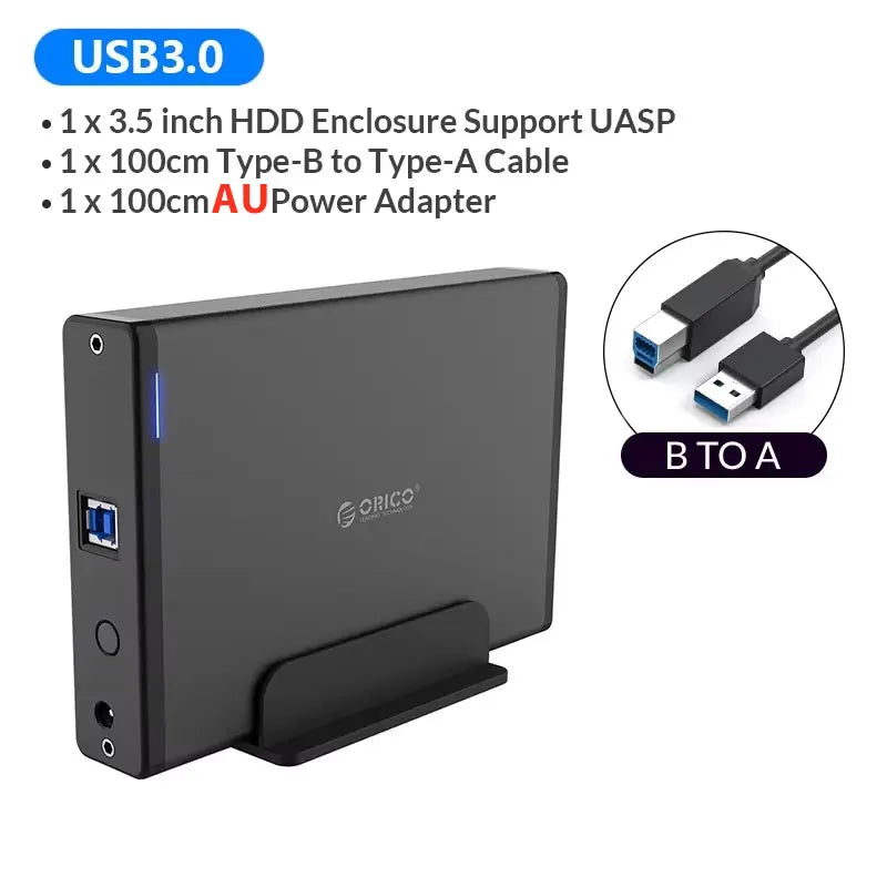 Aluminum 3.5'' External Hard Drive Enclosure For Desktop