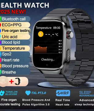 Fine Steel Waterproof Android Square Shaped Bluetooth Smartwatch