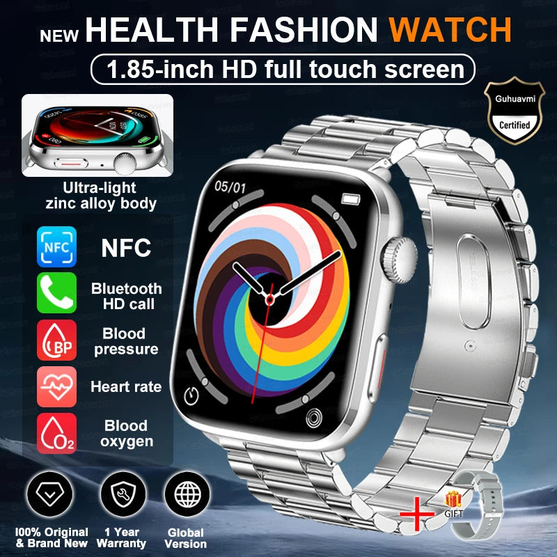 Rubber Waterproof Android Square Shaped Amoled Screen Smartwatch