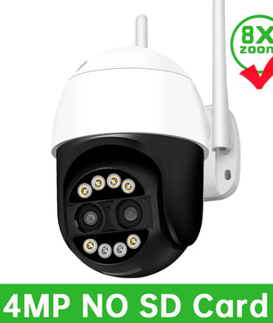 IP66 8MP Dual Lens Night Vision Auto Tracking Surveillance Camera