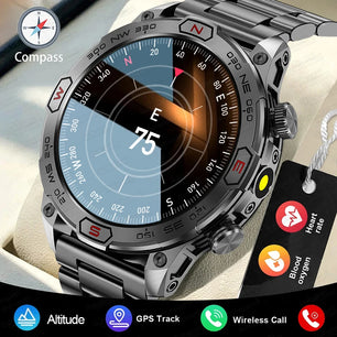 Stainless Steel Waterproof Android Round Shaped Bluetooth Smartwatch