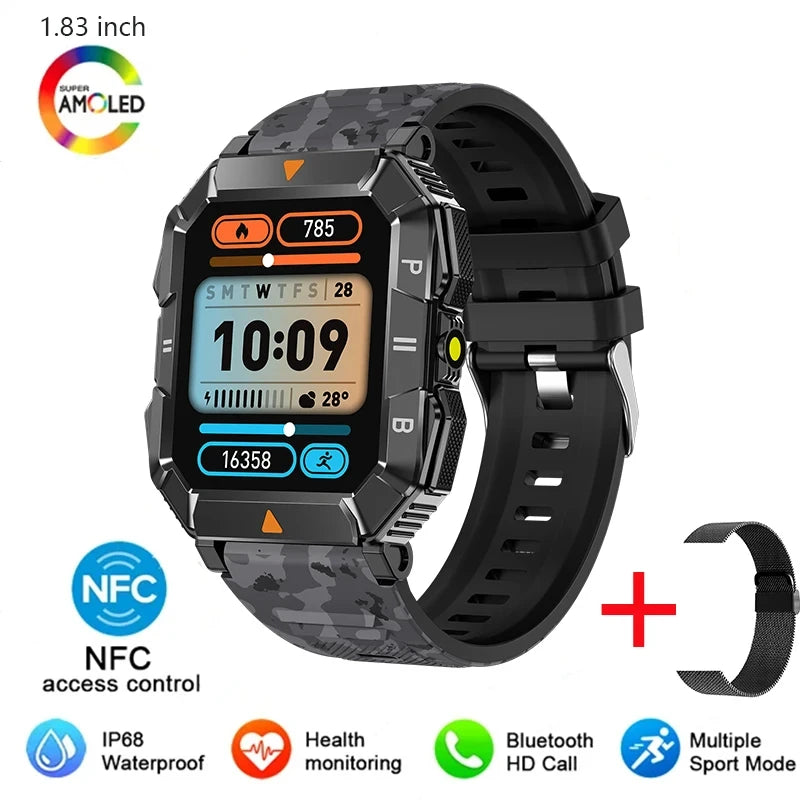 Silica Gel Waterproof Android Square Shaped Bluetooth Smartwatch