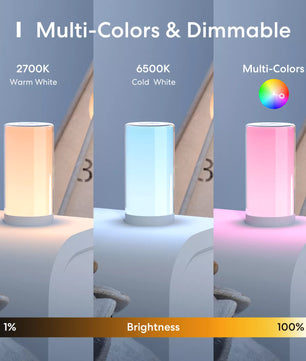 Meross Plastic Smart WiFi LED Night Light Dimmable Bedside Lamp