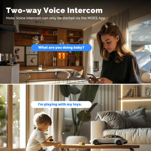 Moes 2.4GHz WiFi Dual Screen Lens Indoor Night Vision Camera