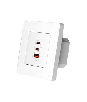 Moes 65W PD3.0 3 Ports Fast Electrical Charger Wall Outlet 