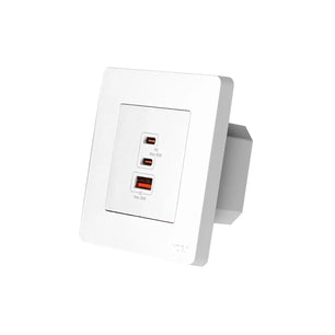 Moes 65W PD3.0 3 Ports Fast Electrical Charger Wall Outlet 