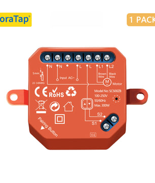 LoraTap 300W Plastic Smart ZigBee Roller Shutter Curtain Switch
