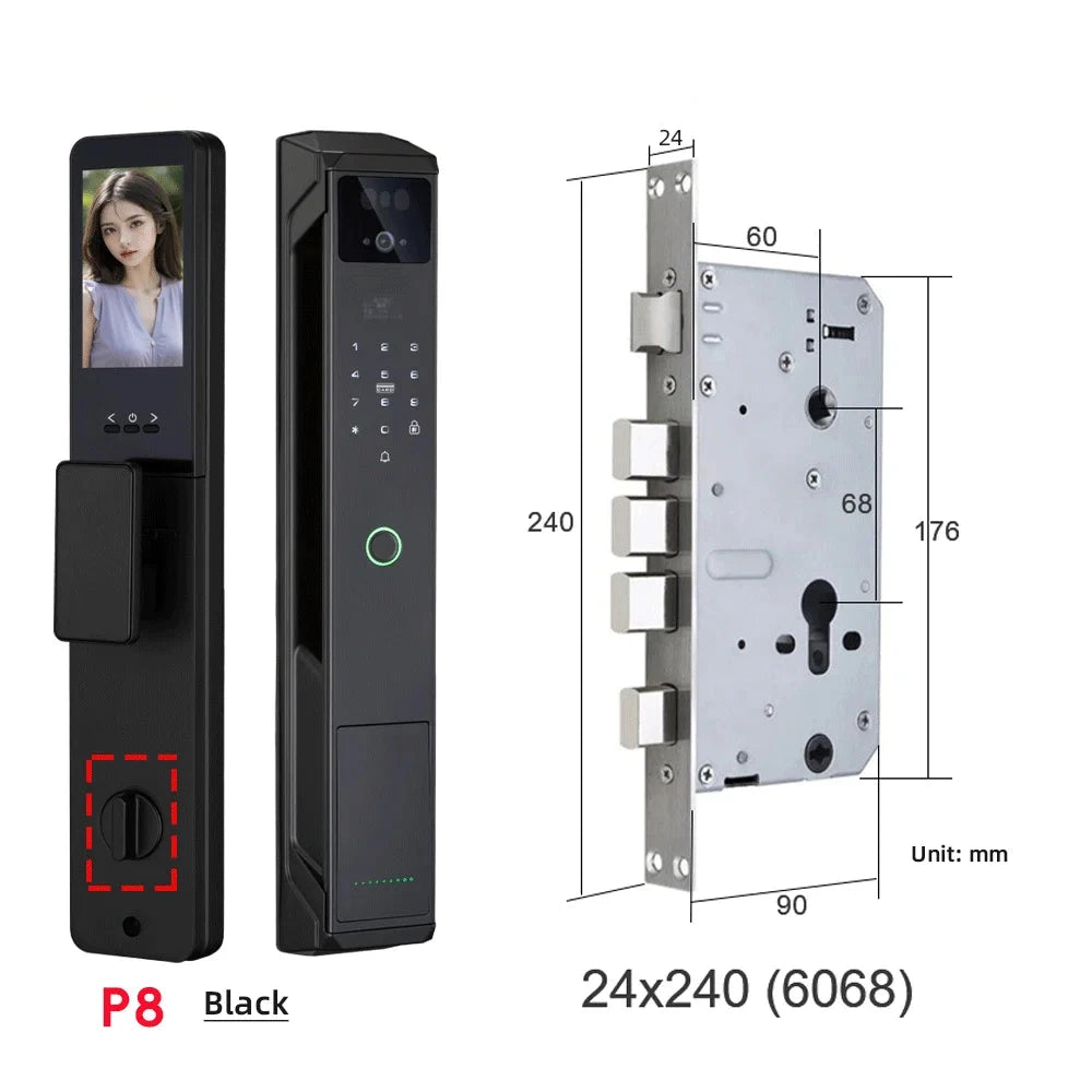 RAYKUBE Zinc Alloy Zigbee Palm Vein Smart Digital Lock