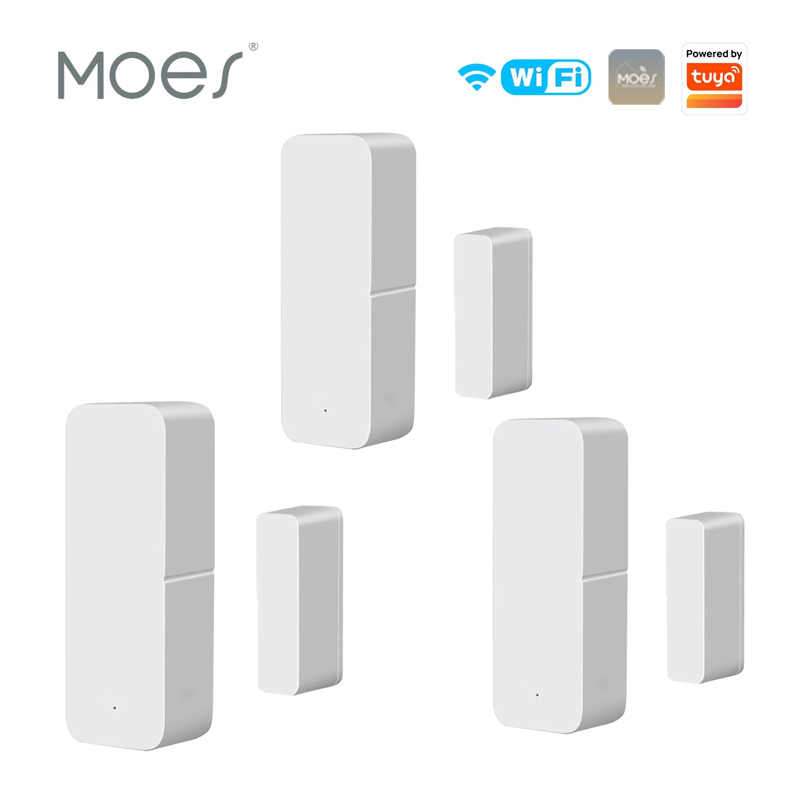 Moes Plastic 2.4GHz Smart Wireless WiFi Door Window Sensor