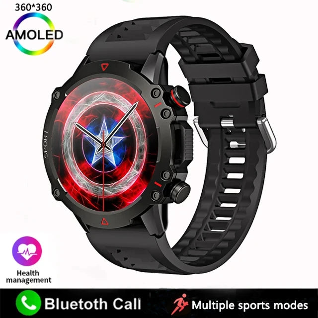 Silica Gel Amoled Display Waterproof Android Round Shape Smartwatch