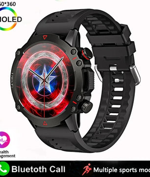 Silica Gel Amoled Display Waterproof Android Round Shape Smartwatch