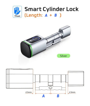 RayKube Aluminium Alloy Fingerprint Digital Smart Door Lock