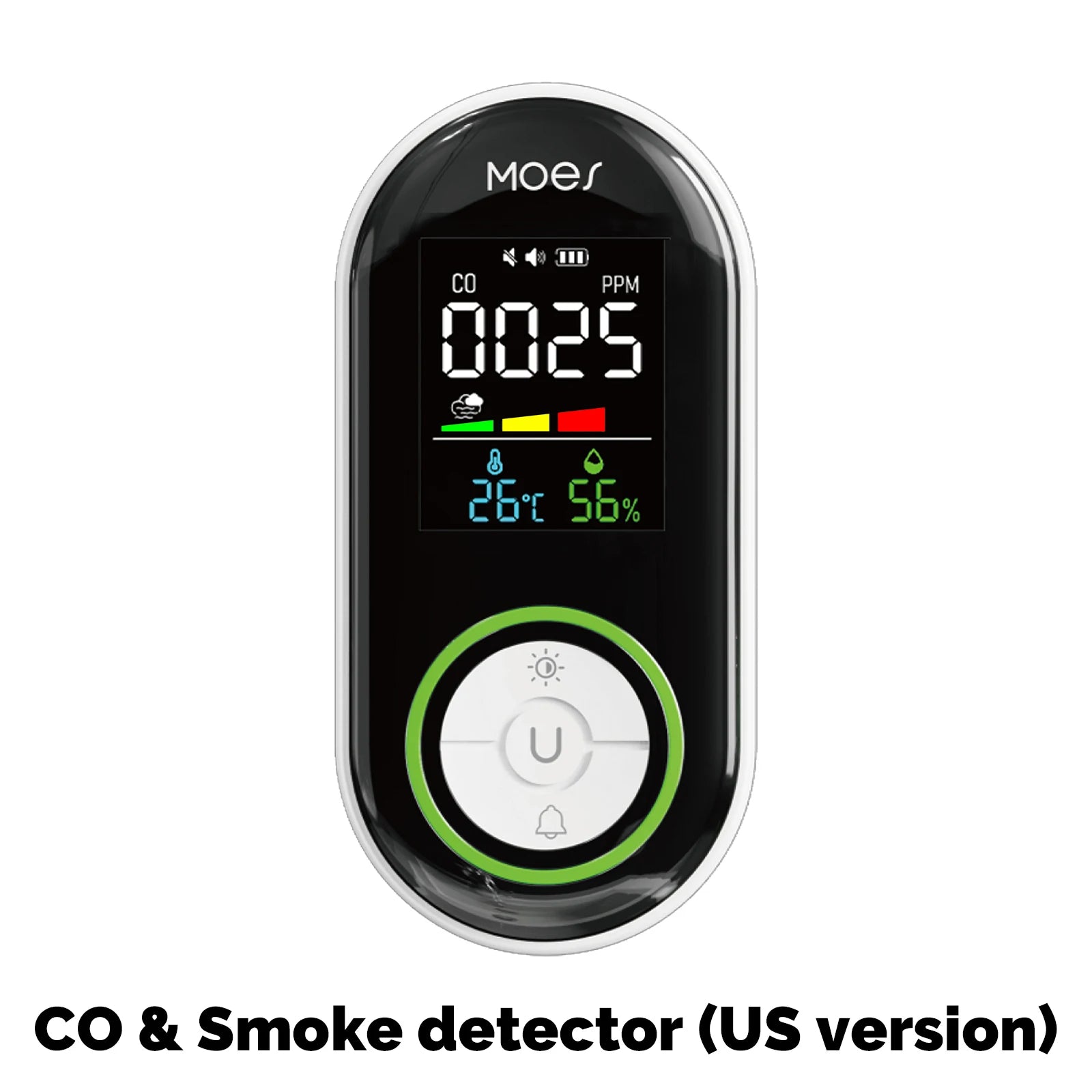 Moes Smoke Detector Plug-In Carbon Monoxide Sensor