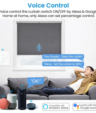 LoraTap 240V Plastic Automatic Remote Control Roller Shutter Switch