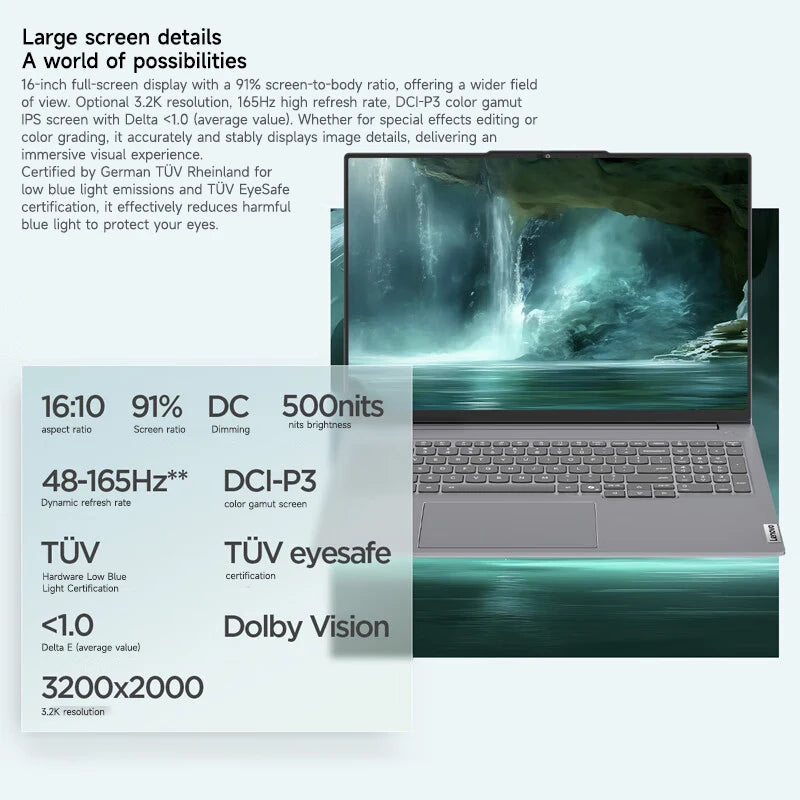 1TB 16" 32GB 165Hz Intel Core Ultra5 225H Bluetooth Lenovo Laptop