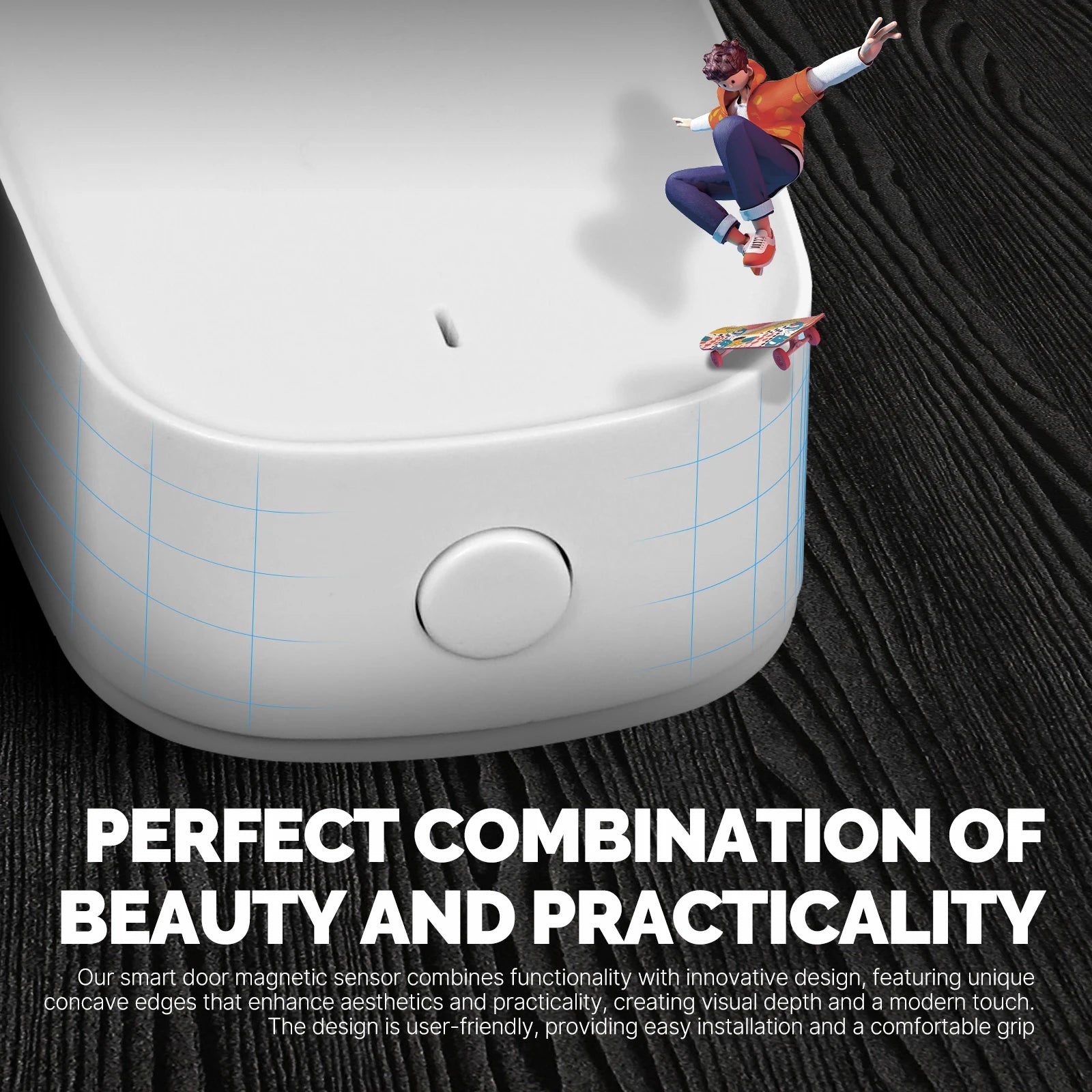 Moes 2.4GHz Plastic Home Security Smart Door Window Sensor