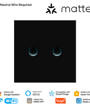 MOES WiFi Smart Glass Panel Light Switch with Alexa Google Home