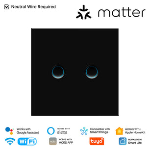 MOES WiFi Smart Glass Panel Light Switch with Alexa Google Home