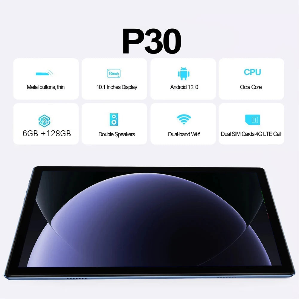 Sauenaneo 6GB/128GB Octa-Core 4G LTE Dual Card Tablet PC