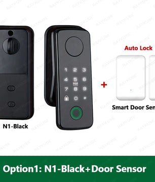 Aluminium Alloy Fingerprint Bluetooth Reversible Handle Door Lock