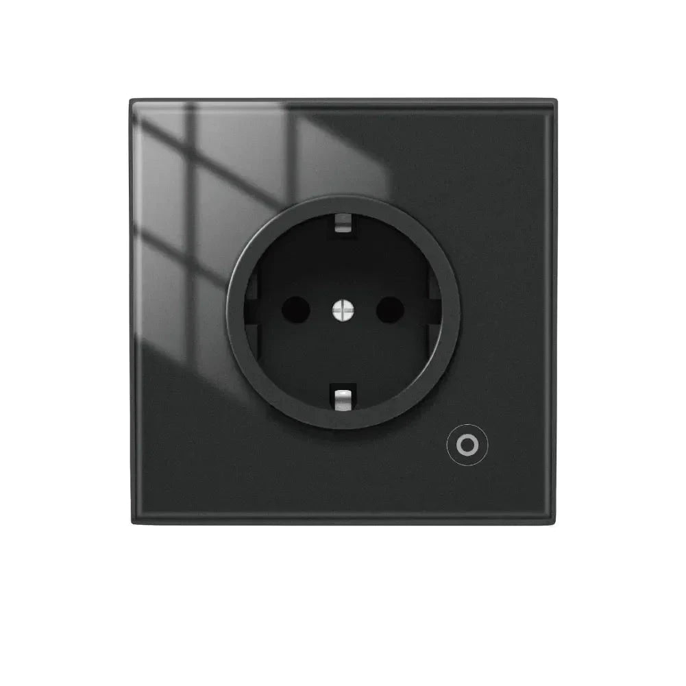 Moes ZigBee Power Monitor Smart Glass Panel Wall Socket