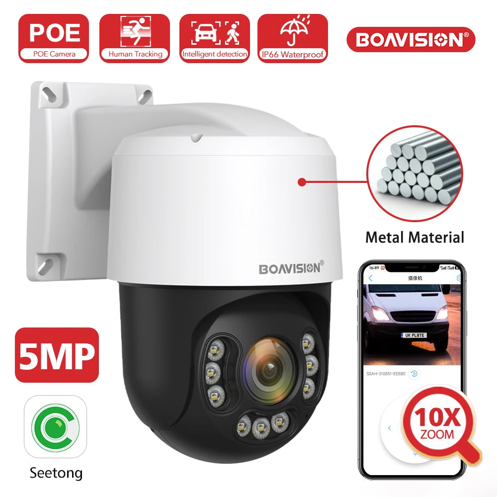 Boavision 5MP IP Humanoid Vehicle Detection Security Camera