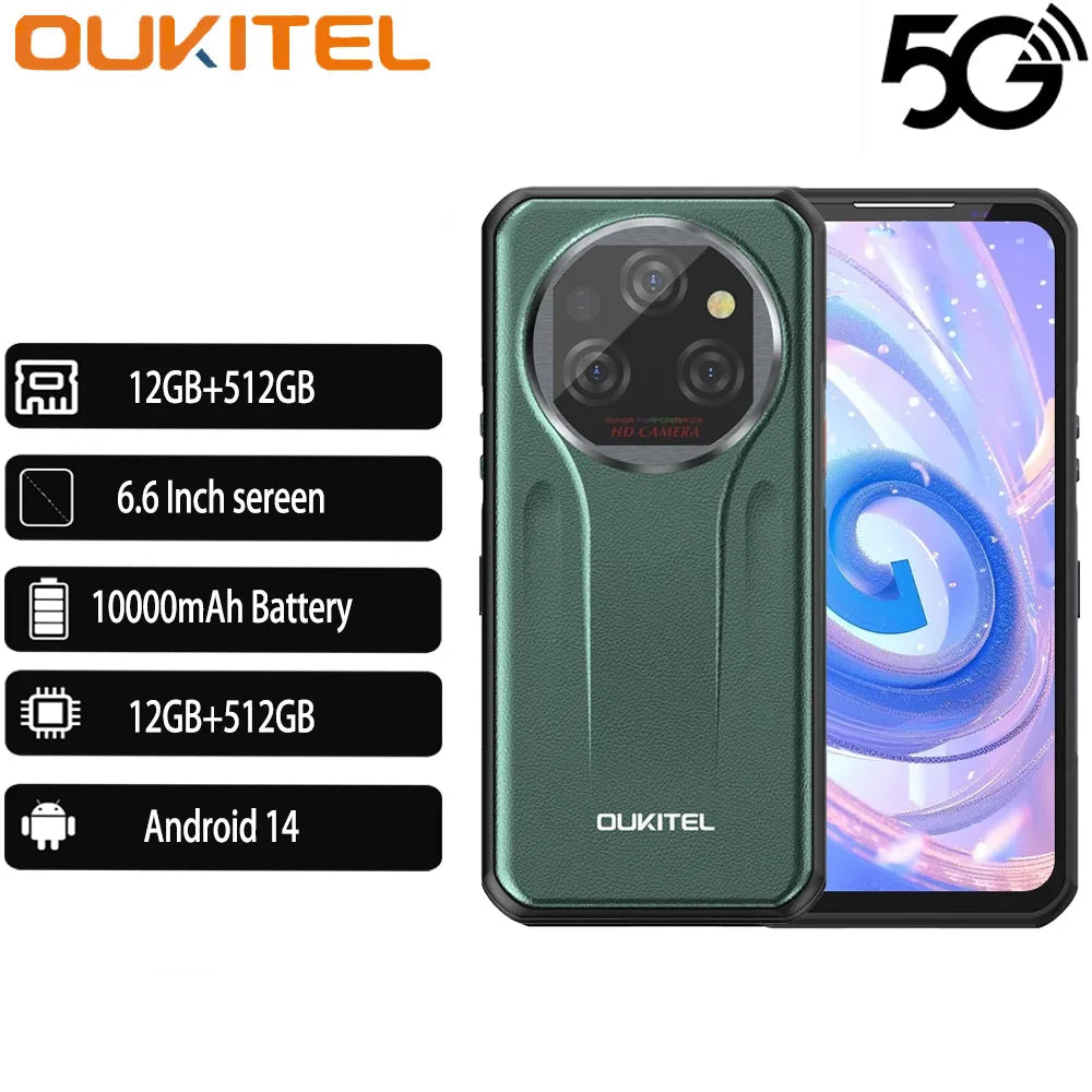 11000mAh 6.6" 512GB Android WP39 PRO 5G Rugged Smartphone