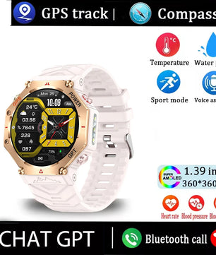 Alloy Waterproof Android Round Shaped Distance Tracker Smartwatch