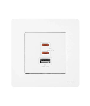 Moes 30W Ring Series PD3.0 Fast Electrical Charger Wall Outlet
