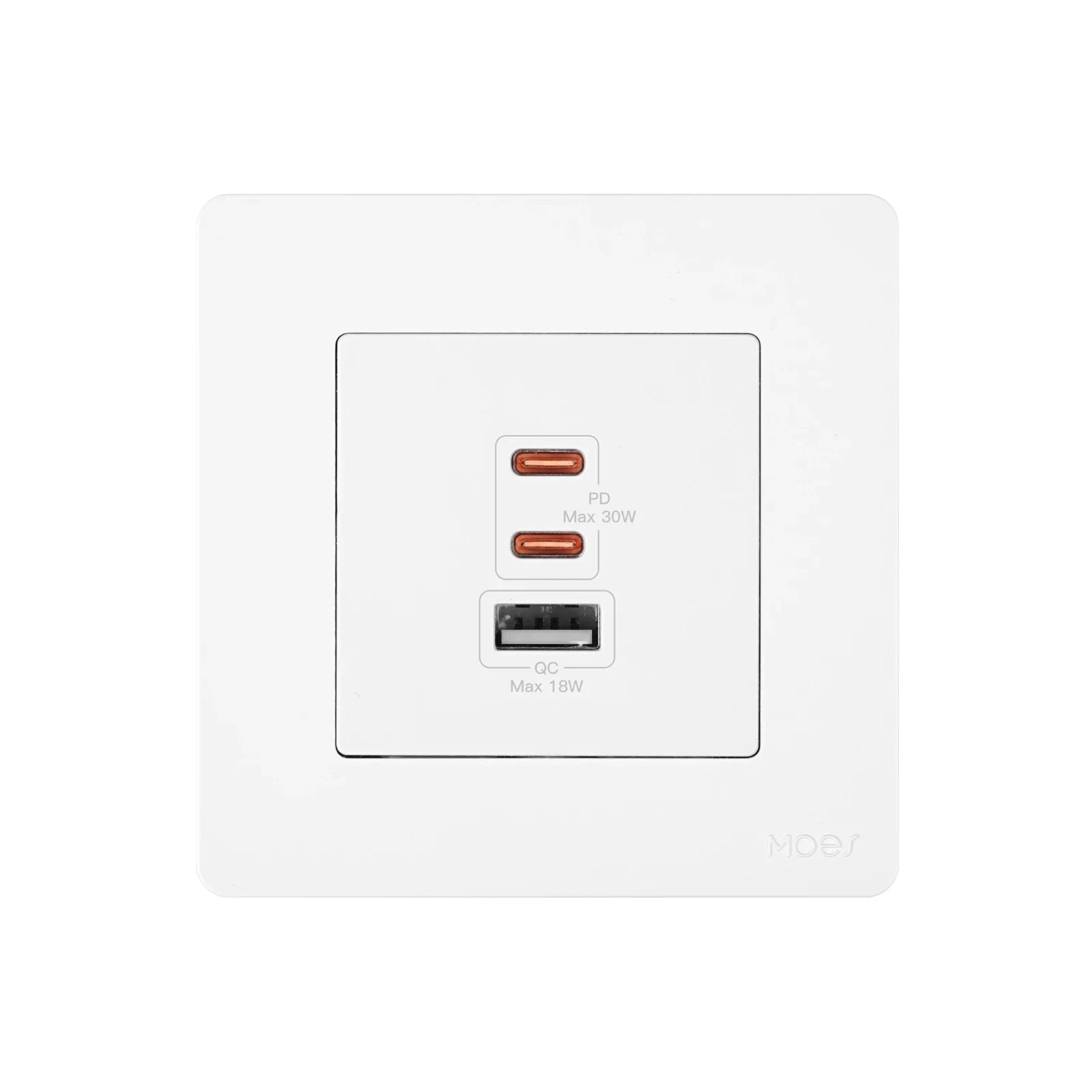 Moes 30W Ring Series PD3.0 Fast Electrical Charger Wall Outlet