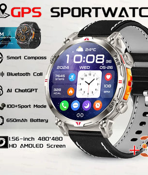 Steel Waterproof Android Round Shape On-Wrist Smartwatch