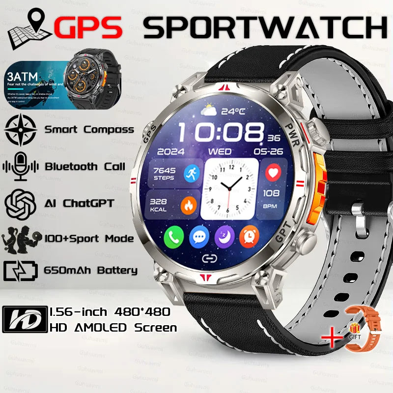 Steel Waterproof Android Round Shape On-Wrist Smartwatch