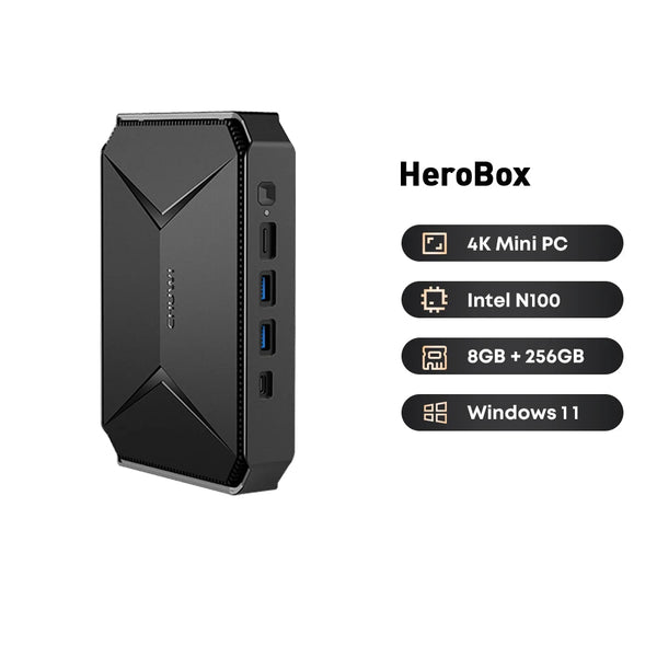 HeroBox Intel Celeron N100 Quad-Core Mini WIFI Desktop Computer