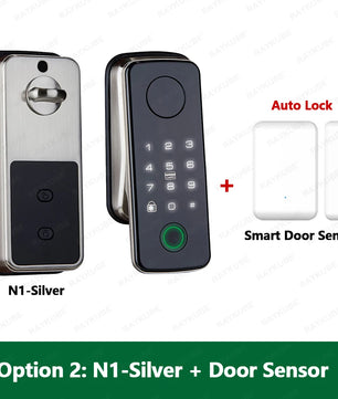 Aluminium Alloy Fingerprint Bluetooth Reversible Handle Door Lock