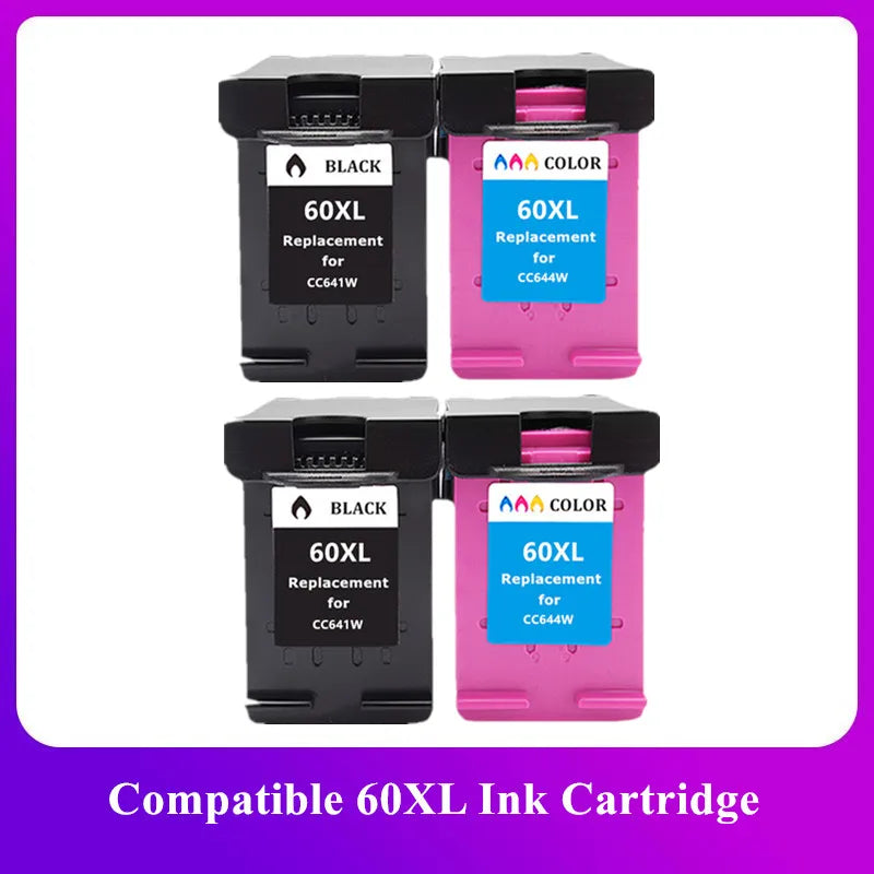Ink Cartridge For HP60 60xl Deskjet Photo Smart C4680 Printer