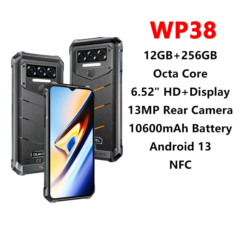 256GB WP38 4G Octa Core Android Rugged Fast Charging Smartphone