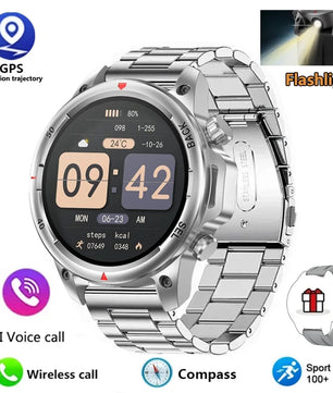 Alloy Waterproof Android Round Shaped Bluetooth Smartwatch