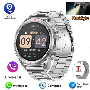 Alloy Waterproof Android Round Shaped Bluetooth Smartwatch
