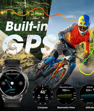 Fine Steel Waterproof Android Round Shaped Amoled Screen Smartwatch